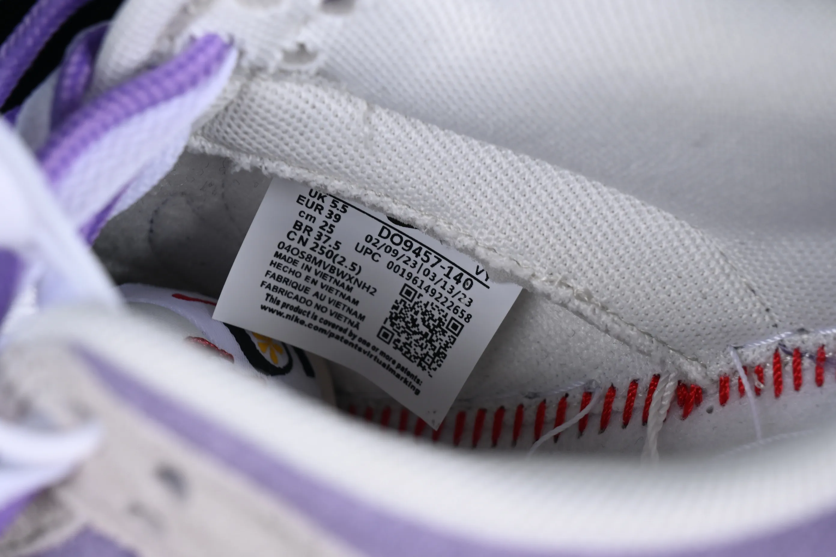All categories Nk SB Dunk series Nk SB Dunk Low low-top sneakers Nk SB Dunk Low "85" Violet double hook SB low-top sports and leisure sneakers DO9457-140